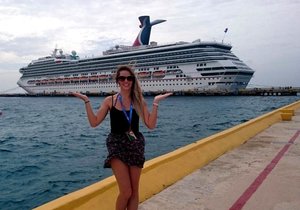 1ste Academia matrikulant wuif vanaf boot